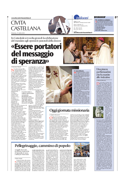 Avvenire - pagina diocesana del 23/10/2016